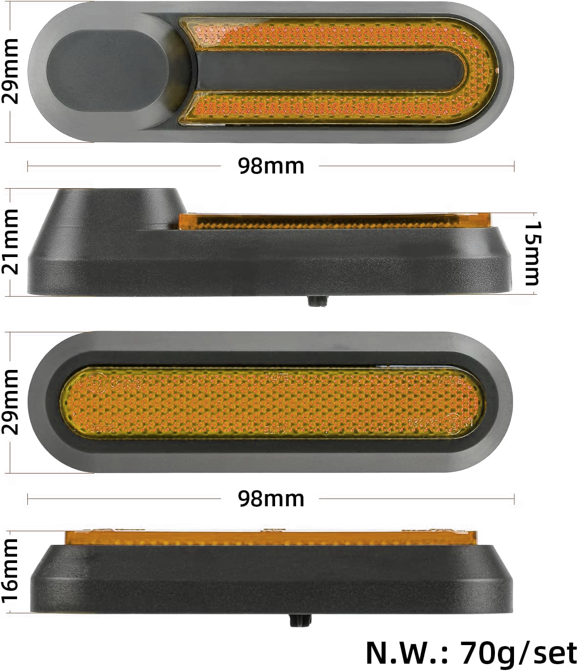 Tapa embellecedor catadióptrico reflectantes tornillo V2 para Xiaomi Verde